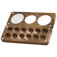 thumbnail image 2 of pitrice Wood Palette Tray Wooden Paint Box, Paint Container Travel Paint Case Mixing 12 Grids, 2 of 9