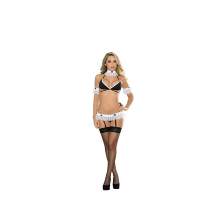 UPC 763036000023 product image for Sexy French Maid Bra Set w/Hose Black/White O/S | upcitemdb.com