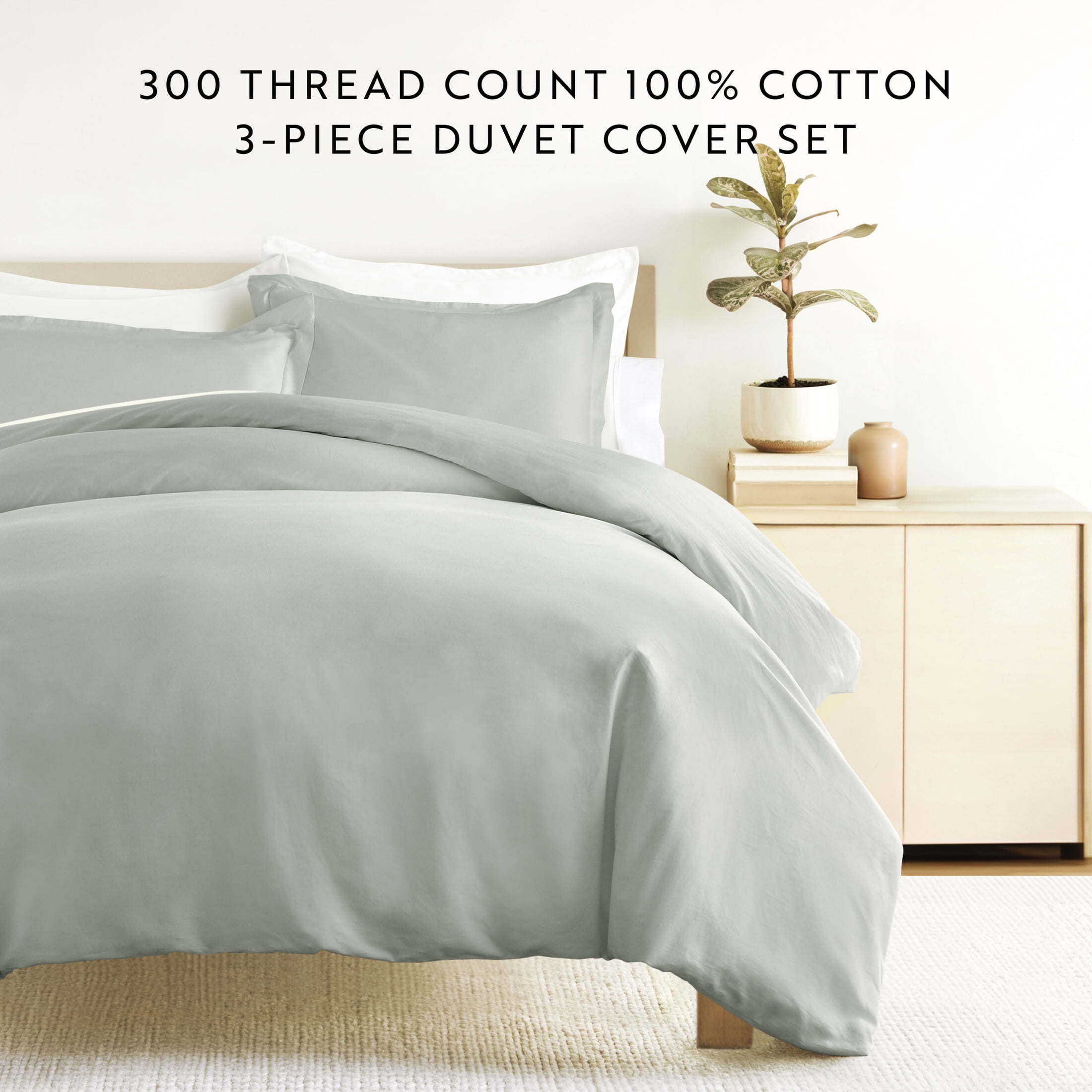 Sateen Long-Staple Vintage-Washed Duvet Cover Set by Comfort Canopy