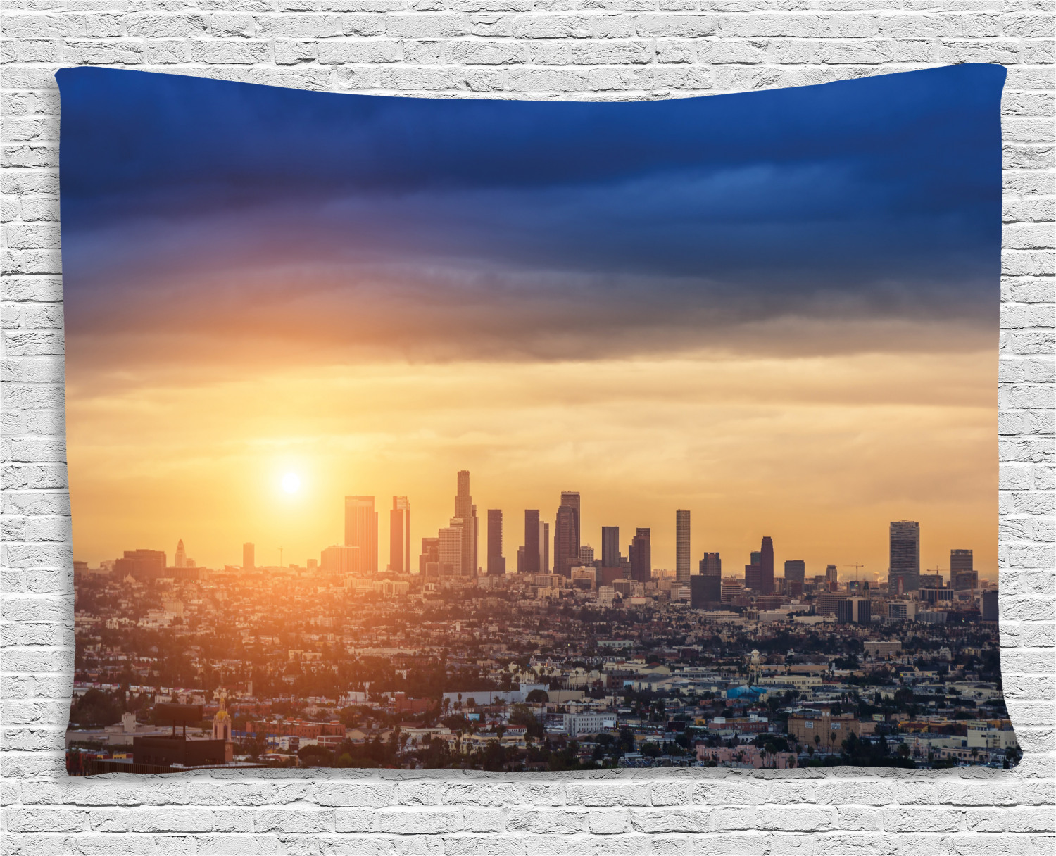 City Tapestry, Sunrise at Los Angeles Urban Architecture Tranquil