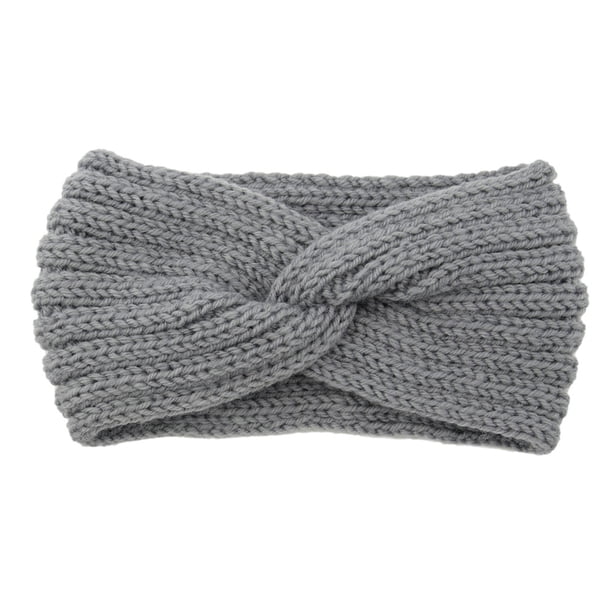 Diadema de Ganchillo Sonducket Estilo Simple Flexible Transpirable Gris Medio