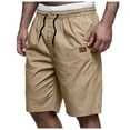 thumbnail image 2 of Horkkom Work Shorts for Men Summer Elastic Waist Drawstring Hiking Shorts Outdoor Gym Workout Shorts with Pockets S, 2 of 5