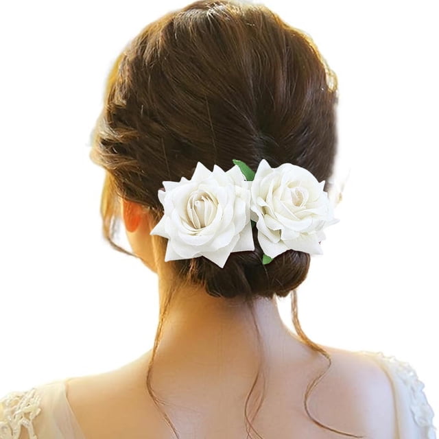 XASZHN Pinces à Cheveux pour Femmes, Mariage, Blanches_007 Taille Unique