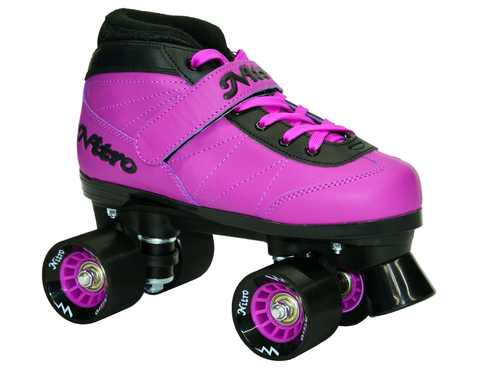 Details about   Epic Super Nitro Pink Quad Roller Speed Skates 2 Pr Laces Black & Pink 