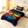 thumbnail image 2 of Homewish Watercolor Tree Of Life Twin Comforter Sets,Stars Galaxy Printed Bedding Set,Multicolor,Black Reversible,2-Piece,1 Comforter and 1 Pillowcase, 2 of 7