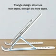thumbnail image 3 of Support pour Ordinateur Portable Portable Pliable à Hauteur Réglable, Support pour Ordinateur Bloc-Notes; Support pour Ordinateur Portable Pliable à Conception Ajourée, Support pour Ordinateur Portable, Blanc, 3 of 9