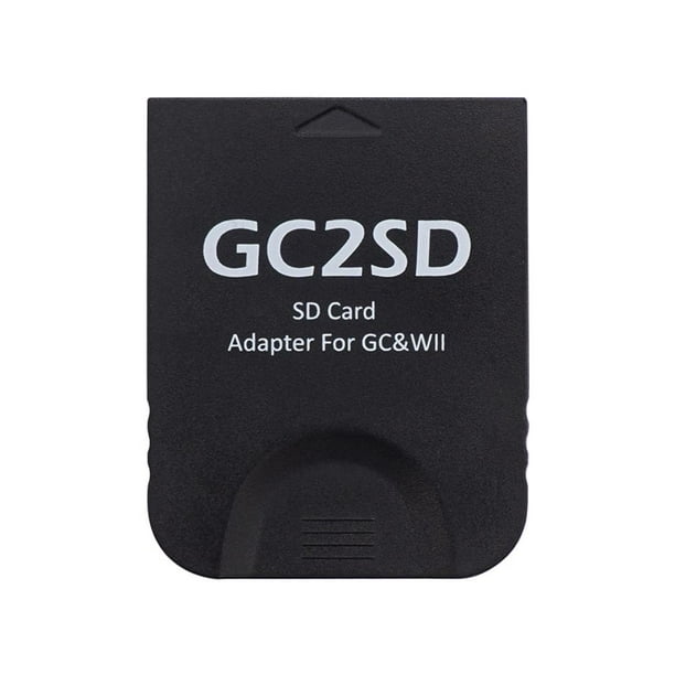 Adaptador de tarjeta de memoria Plug and Play para consolas de juegos GameCube Wii (negro)