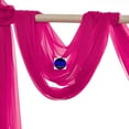 thumbnail image 5 of MDS pack of 1 panels (30" width x 30Ft Long) Wedding Arch Draping Fabric sheer Chiffon Fabric Drapery for Wedding Ceremony - Hot pink, 5 of 7