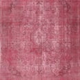 thumbnail image 1 of Ahgly Company Machine Washable Indoor Square Traditional Raspberry Red Area Rugs, 6' Square, 1 of 7