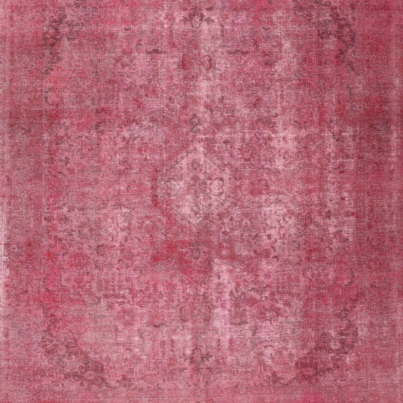 Ahgly Company Machine Washable Indoor Square Traditional Raspberry Red Area Rugs, 7' Square