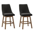 thumbnail image 1 of CorLiving Avalon Fabric Upholstered Contemporary Curved Back Counter Height Bar Stools with Solid Wood Legs - Dining Room Barstools, Padded, Counter Height, 1 of 1