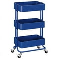 thumbnail image 2 of Linon Metal Three Tier Cart, 29 inches Tall, Royal Blue, 2 of 6