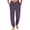 Purple, variant on Men's Traditional Plaid Pajama Pants with Pockets & Drawstring - Cuffed Jogger Sleep Bottoms for Men, Elastic Waist Soft Lightweight Lounge Homewear Dark Blue L