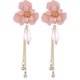 thumbnail image 1 of Pendientes de borlas para mujer, cadenas largas, pendientes llamativos, bonitos pendientes de flores, pendientes coloridos, joyería de moda rosa -, 1 of 5