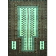 thumbnail image 1 of Ahgly Company Machine Washable Indoor Rectangle Persian Turquoise Blue Traditional Area Rugs, 4' x 6', 1 of 4