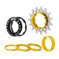 thumbnail image 2 of Cassette Simple 15T, Ensemble de Roulements Simples, Cassette de Conversion, Pièces en Acier Inoxydable, Pignon Fixe 15 pour Remplacement de Vélo de Montagne, Or Doré, 2 of 8