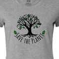 thumbnail image 4 of Inktastic Save the Planet Tree Design with Green Leaves Women's T-Shirt, 4 of 5