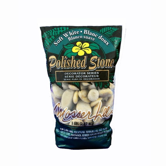 Mosser Lee ML1160, cubierta de tierra con piedras pulidas blancas, 2,5 kg