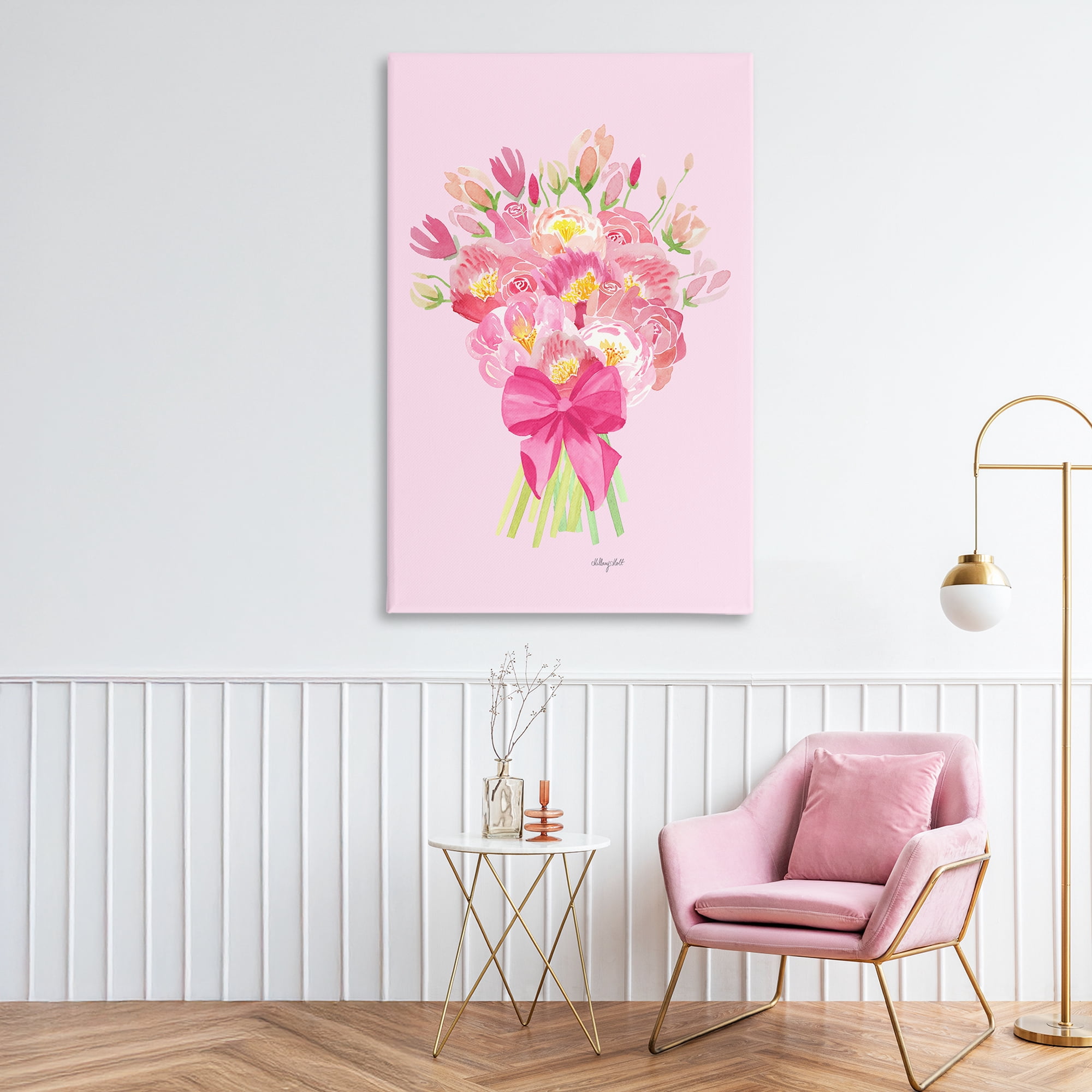 Stupell Industries Romantic Blushing Peonies Canvas Wall Art, design by Hillary Holt