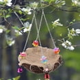 thumbnail image 1 of Flmtop Parrot Swing with Bell Hanging Rattan Bite-resistant Bird Perch Toy for Pet, 1 of 9