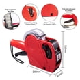 thumbnail image 2 of 8 Digit Price Labeler Manual Marking Machine, Portable Label  Numerical Tag Maker with Sticker Labels Refill Ink, Red, 2 of 9