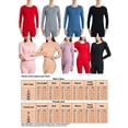 thumbnail image 2 of Bellella Women Basic Pants Set Crew Neck Plain 2Pcs Outfit Autumn Thermal Underwear Men Light Gray L, 2 of 4