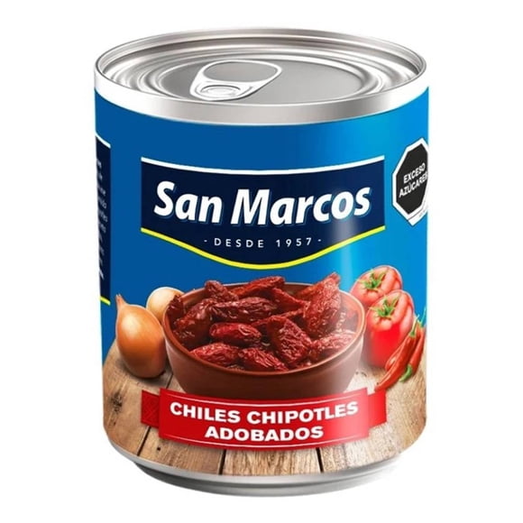 Chiles chipotles San Marcos adobados 215 g