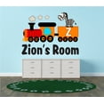 thumbnail image 2 of ALPHABET - Adhesive Vinyl Multicolored Letter Z Alphabet Décor Animal Train Zebra Horse Design Easy To Apply Kids Bedroom Wall Decal Sticker - Home Art Customized Name Wall Decoration 30" x 21", 2 of 3