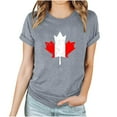 thumbnail image 1 of FAIWAD T-Shirt d'Été pour Femmes Fête du Canada Léger à Manches Courtes Col Rond T-Shirts Hauts Imprimé Graphique Blouses de Détente Basiques, 1 of 3