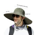 thumbnail image 2 of Sombrero de visera solar de ala grande, sombrero de pescador con máscara transpirable de verano para hombre, sombrero informal para exteriores, 2 of 6