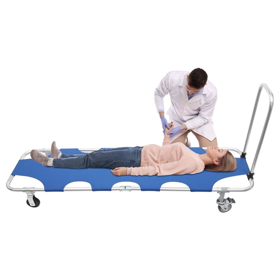 Miumaeov 159kg/350.53lbs Folding Rescue Stretcher Portable Emergency Medical Stretcher Patient Transfer Stretcher with Straps