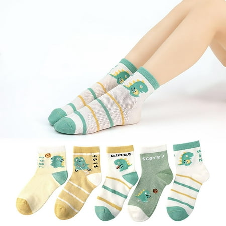 

bangyoudaoo 5Pairs Baby Mesh Socks Baby Socks Boys Striped Socks Girls Sock