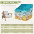 thumbnail image 5 of Renewold Patio Outdoor Chair Covers Water Resistant Fade-Resistant Presidential Rocking Chair Covers Furniture Protection Coastal Decor, 32"W x 35"D x 36"H, Beach Starfish Shell Sea, 5 of 7