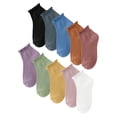 thumbnail image 2 of Ticikt Cotton Ankle Socks for Women - Ruffle Crew Style, Cute Lettuce Frilly Socks - Athletic Socks for Women & Girls,Color:Black, 2 of 4