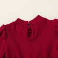thumbnail image 6 of Younger Tree Baby Girl Fall Winter Dress Long Sleeve Turtleneck Vintage Knit Red Christmas Sweater Dresses Skirt Clothes for 4-5T, 6 of 8