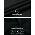 thumbnail image 7 of Little Donkey Andy Men's Winter Ultra Stretch Warm Fleece Running Jacket Thumb Holes Thermal Hooded Coat Hiking Black S, 7 of 7