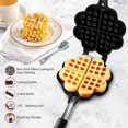 thumbnail image 4 of CC TOY Household Waffle Bake Mold Kitchen Gas Non-Stick Waffle Maker Pan Mould Mold Press Plate Waffle Iron Baking Tools, 4 of 5