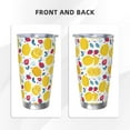 thumbnail image 3 of Logiee Strawberry Lemon Print 20OZ Car Cup with Lid, Stainless Steel Vacuum Insulated Double Wall Travel Tumbler, Durable Insulated Coffee Mug,Thermal Cup with Straw-Without Straw, 3 of 8