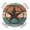 Teal Brown, variant on Sunflower Vintage Round Fitted Tablecloth with Elastic Edge, Waterproof Table Cloth Table Cover for 45"-54" Tables, Farmhouse Floral Botanical Brown Wooden Tablecloths for Dining Picnic Outdoor