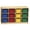 Blue/Red/Yellow/Green, variant on Childcraft Toddler Mobile Cubby Unit, 12 Clear Trays, 38-3/8 x 13 x 24 Inches