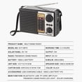 thumbnail image 2 of AM FM SW Radio de emergencia solar compatible con Bluetooth con linterna LED (F10BTS) WDOplteas  Para estrenar, 2 of 9