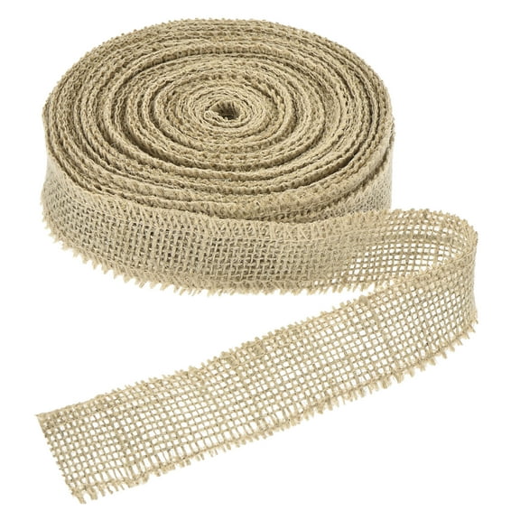 Uxcell Burlap Ribbon, 1.2 Inch Wide 11 Yards Natural Jute Fabric Ribbon for DIY Crafts Gift Party Christmas Home Decor