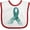 White and Red, variant on Inktastic Ovarian Cancer Awareness Teal Ribbon Made of Hearts Boys or Girls Baby Bib