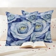 thumbnail image 3 of Spring Rose Flower Outdoor Waterproof Pillow Covers, Nature Aesthetics Botanical Blossom Decorative Square Throw Pillowcase Sofa Cushion Sham for Patio/Couch/Chair, 24"x24" 2 Pack, 3 of 8