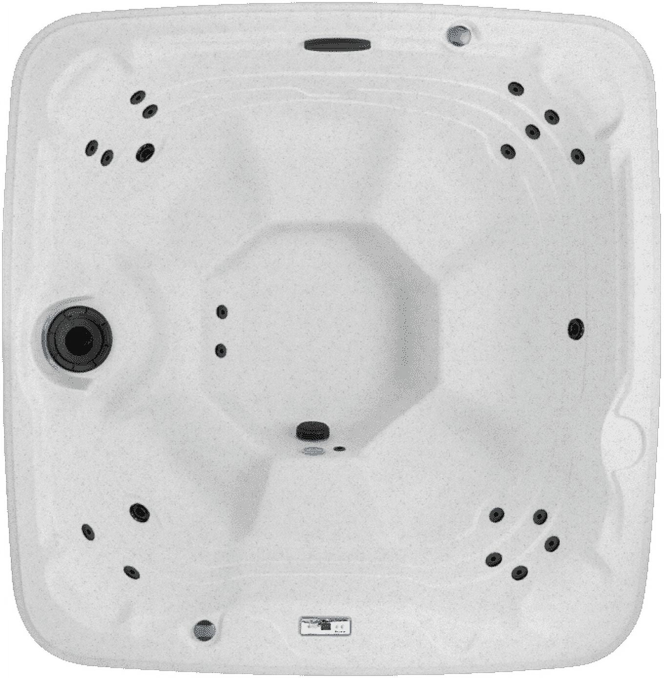 Lifesmart LS450DX Accessory Bundle - 7 Person, 22-Jet, Plug & Play Spa, Sea Salt/ Espresso Brown with a cover lifter and spa steps included!