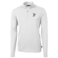 thumbnail image 2 of Men's Cutter & Buck White Mississippi State Bulldogs Virtue Eco Pique Recycled Quarter-Zip Pullover Top, 2 of 3