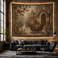 thumbnail image 6 of Snow Covered Grand With Old Fashioned Manor House, Mystical Fantasy for Space Lovers, Galaxy Room Decor, Christmas Gift, Tapestry Wall Hanging for Bedroom and Dorm, 6 of 7