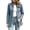 Q15 Light Blue, variant on Womens Open Front Blazer Jacket Long Sleeve Tailored Casual Coat Notched Lapel Dressy Lightweight Office Work Outerwear for Spring Fall Brown,L