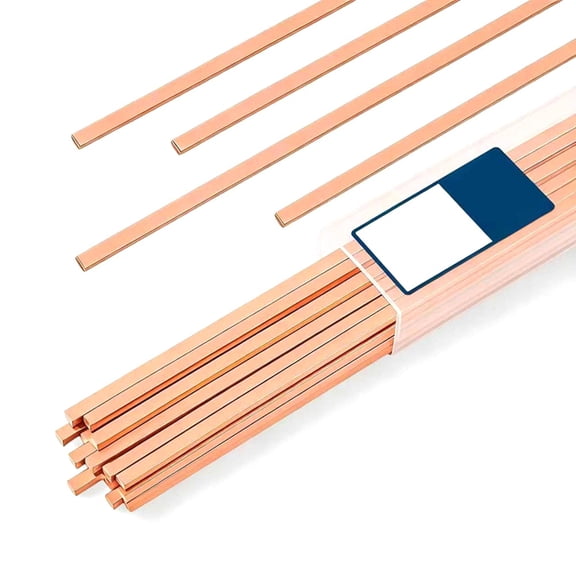 Brazing Rods with Raised Segments Desgin,Copper Brass Brazing Rods for HVAC & Plumbing,10pcs 10"Brazing Rods Flux Coated