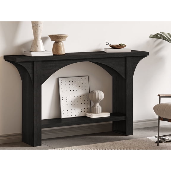 Tarnorci 55" Console Tables for Entryway Hallway, Living Room, black